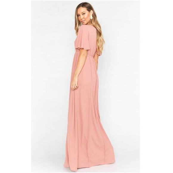 Show Me Your MuMu Emily Maxi Dress Rustic Mauve Crisp Small NWT - Picture 5 of 7